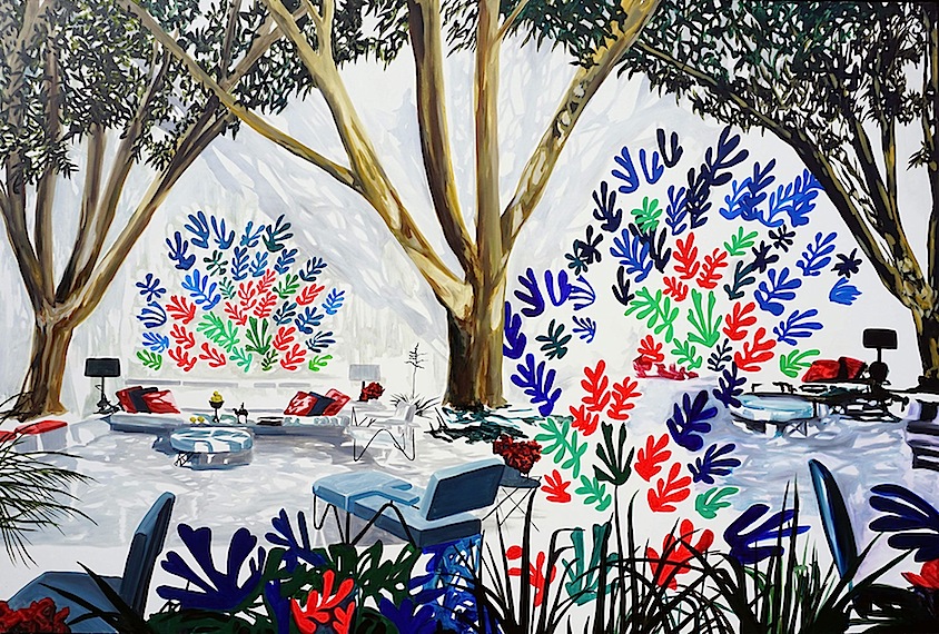 Eamon O'Kane: Matisse Courtyard [after Quincy Jones], 2016, oil on canvas, 200 x 300 cm

